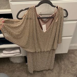 Formal dress. Cache Cold shoulder bat wing style sleeve. NWT.